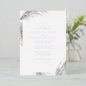 ボホパンパ結婚ス銀 箔招待状 (立ち正面)