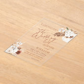 ボホパンパ結婚ス アクリル招待状 (レイダウン)