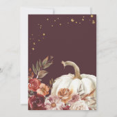 ボホパンプキンオータム開花サンクスギビングディナー 招待状 (裏面)