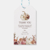 ボホパンプキンオータム開花誕生日フリット ギフトタグ (正面)