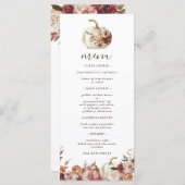 ボホパンプキンオータム開花誕生日 メニュー (正面/裏面)