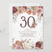 ボホパンプキンオータム開花30th誕生日 招待状 (正面)