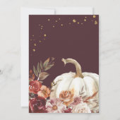 ボホパンプキンオータム開花40歳の誕生日 招待状 (裏面)