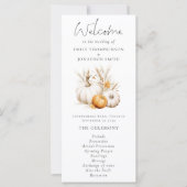 ボホパンプキンズパンパス結婚式 プログラム (正面)