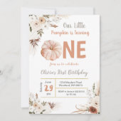 ボホパンプキンターニングワン誕生日 招待状 (正面)