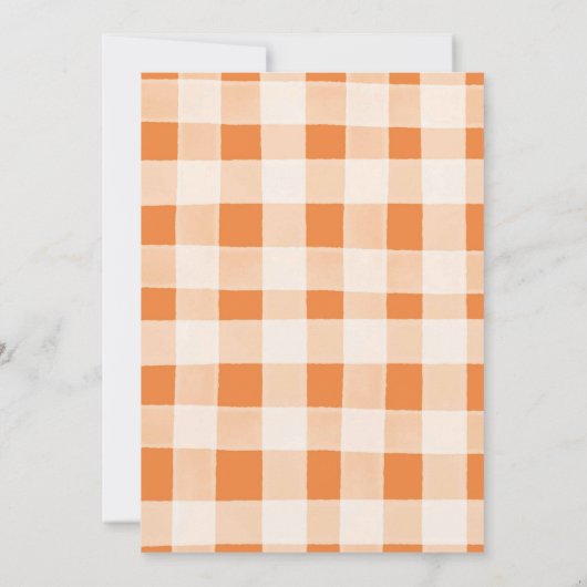 ボホパンプキンパルティー誕生日ティーパーティーガール 招待状 (裏面)