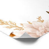 ボホパンプキンフローラ秋ベビーシャワーウェルカムサイン ポスター (角)