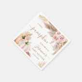 ボホパンプキンフローラ秋ベビーシャワーナプキンス スタンダードカクテルナプキン (角)