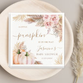 ボホパンプキンフローラ秋ベビーシャワーナプキンス スタンダードカクテルナプキン