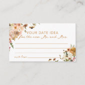 ボホパンプキン秋デイトナイトアイディアブライダルシャワー エンクロージャーカード (正面)
