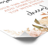 ボホパンプキン秋ベビーシャワーミモサバーポスター フォトプリント            (角)