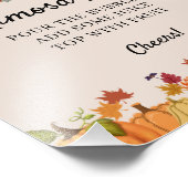 ボホパンプキン秋ベビーシャワーミモサバー フォトプリント (角)