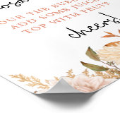 ボホパンプキン秋ベビーシャワーミモサバー ポスター (角)