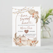 ボホパンプキ素朴ンホームスウィートホーム引っ越し祝いパーティー 招待状 (スタンド正面)