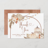 ボホパンプキ素朴ン秋インラブサンキューカード サンキューカード (正面/裏面)