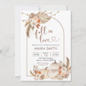 ボホパンプキ素朴ン秋インラブブライダルシャワー 招待状 (正面)