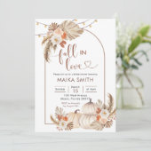 ボホパンプキ素朴ン秋インラブブライダルシャワー 招待状 (スタンド正面)