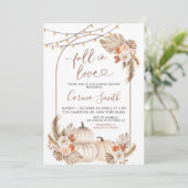 ボホパンプキ素朴ン秋インラブブライダルシャワー 招待状 (スタンド正面)