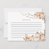 ボホパンプキ素朴ン秋インラブレシピカード 招待状 (裏面)