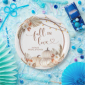 ボホパンプキ素朴ン秋インラブ紙プレート ペーパープレート (パーティー)