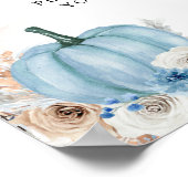 ボホパンプキ素朴ン秋ベビーシャワードリンクサイン ポスター (角)