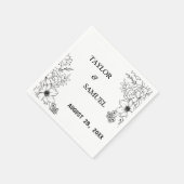 ボホパーソナライズされたの結婚カクテル紙 スタンダードカクテルナプキン (角)