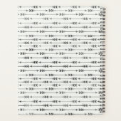 ボホパーソナライズされたアローズ黒インクスケッチ2024 プランナー手帳 (裏面)