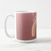 ボホパーソナライズされたウォーターカラーレインボーネームガール コーヒーマグカップ (左)