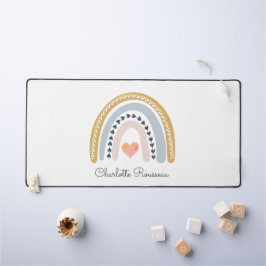 ボホパーソナライズされたウータカラー虹 デスクマット