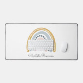 ボホパーソナライズされたウータカラー虹 デスクマット (キーボード&マウス)