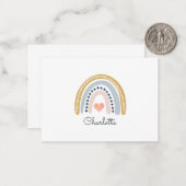 ボホパーソナライズされたウータカラー虹 ノートカード (正面/裏面インサイチュ)
