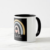 ボホパーソナライズされたウータカラー虹 マグカップ (正面右)
