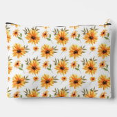 ボホパーソナライズされたエレガントヒマワリ野花 アクセサリーポーチ (裏面)