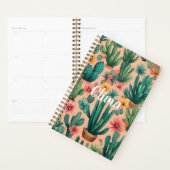 ボホパーソナライズされたカクタスアートプリント プランナー手帳 (ディスプレー)