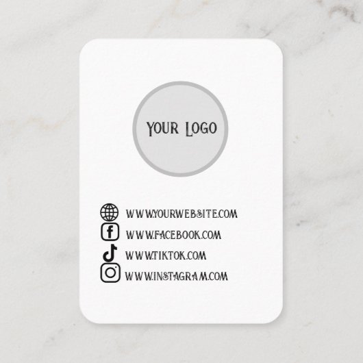 ボホパーソナライズされたキノコジュエリー表示 名刺 (裏面)