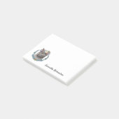 ボホパーソナライズされたキャットフローラ水彩ポストイット ポストイット (アングル)