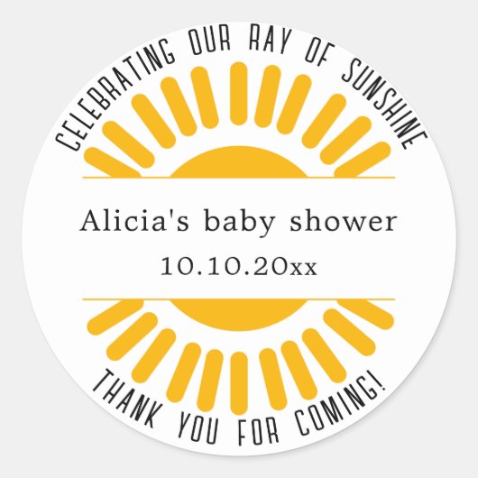 ボホパーソナライズされたサンクラシック丸シール ラウンドシール (正面)