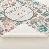 ボホパーソナライズされたジャングルサファリ シェルパブランケット (3/4)