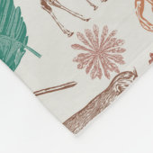 ボホパーソナライズされたジャングルサファリ フリースブランケット (角)