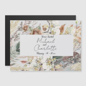 ボホパーソナライズされたスタイル結婚ズ マグネット招待状 (正面/裏面)