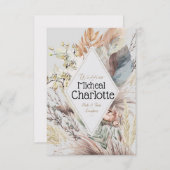 ボホパーソナライズされたスタイル結婚ズ 招待状 (正面/裏面)