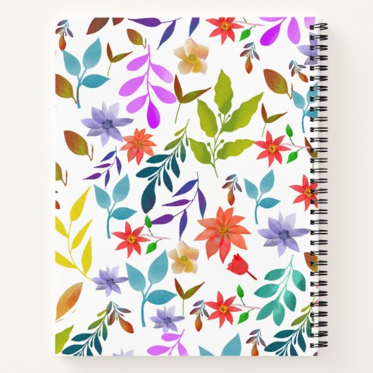 ボホパーソナライズされたフラワーズレシピ書あなた自身 ノートブック (裏面)