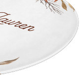 ボホパーソナライズされたフローラ カッティングボード (角)