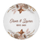 ボホパーソナライズされたフローラ カッティングボード (正面)