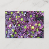 ボホパーソナライズされたブラック&パープルデイズフローラ 名刺 (裏面)