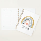 ボホパーソナライズされたレインボーウォーター色 プランナー手帳 (ディスプレー)