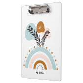 ボホパーソナライズされたレインボーカスタムウ クリップボード (左)