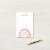 ボホパーソナライズされたレインボーカリグラフィー先生 ポストイット (デスク上)