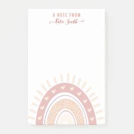 ボホパーソナライズされたレインボーカリグラフィー先生 ポストイット