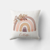 ボホパーソナライズされたレインボーガールズルーム クッション (裏面)